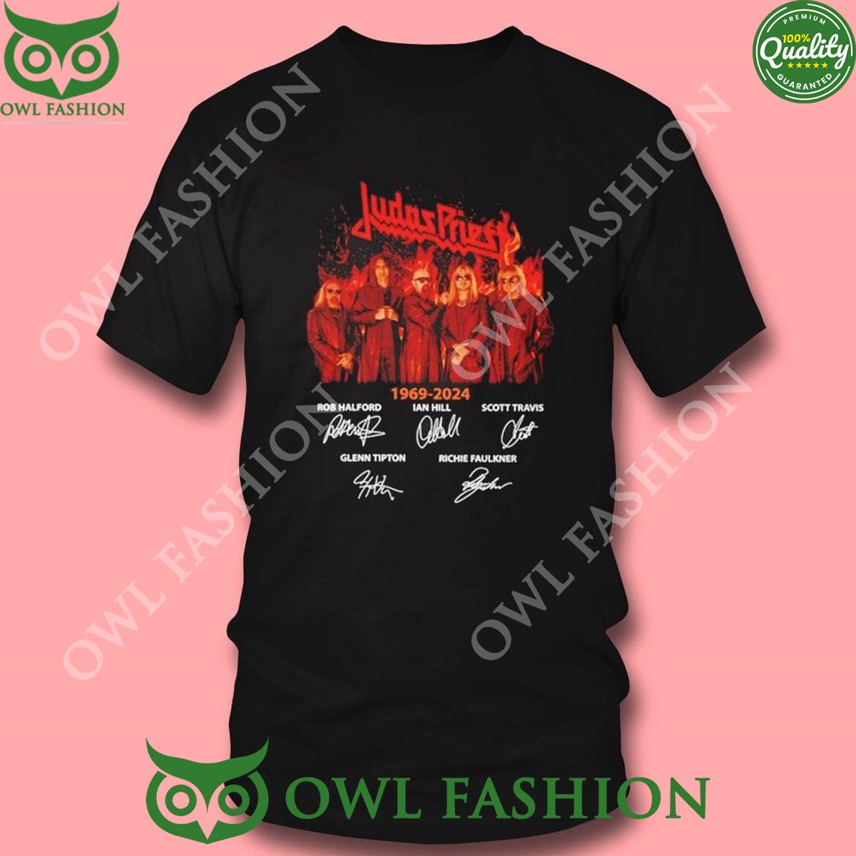 Judas Priest 1969 2024 Signatures 2D Sweatshirt