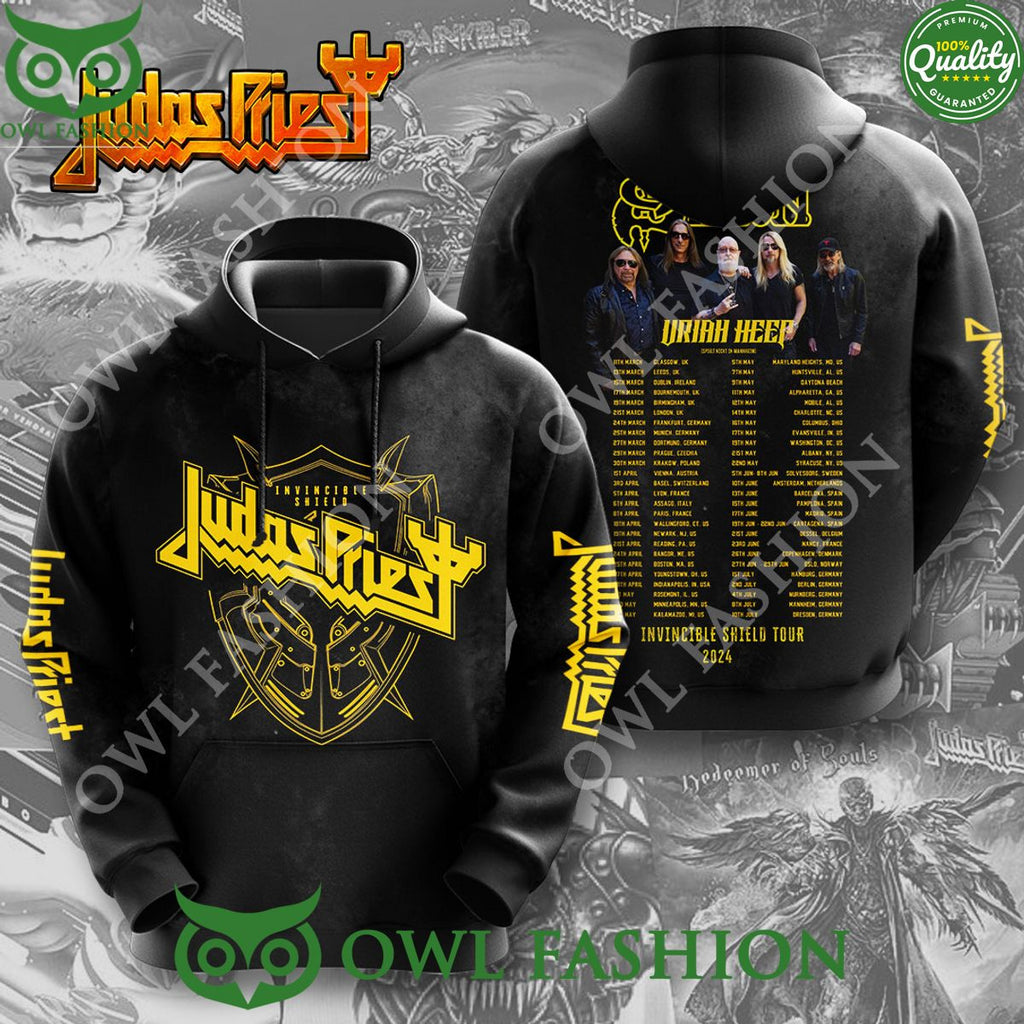 Judas Priest 3D Saxon Uriah Heep Tour 2024 3d t shirt
