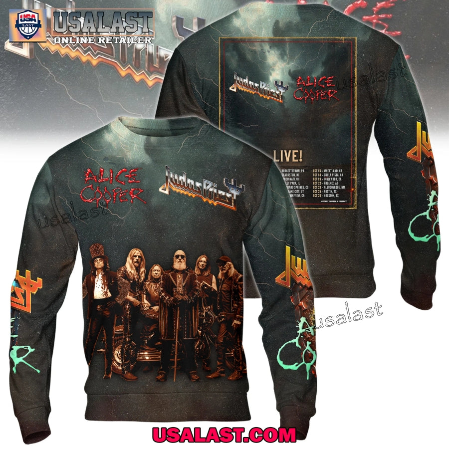 Judas Priest Alice Cooper Live 2025 Tour 3D Shirt