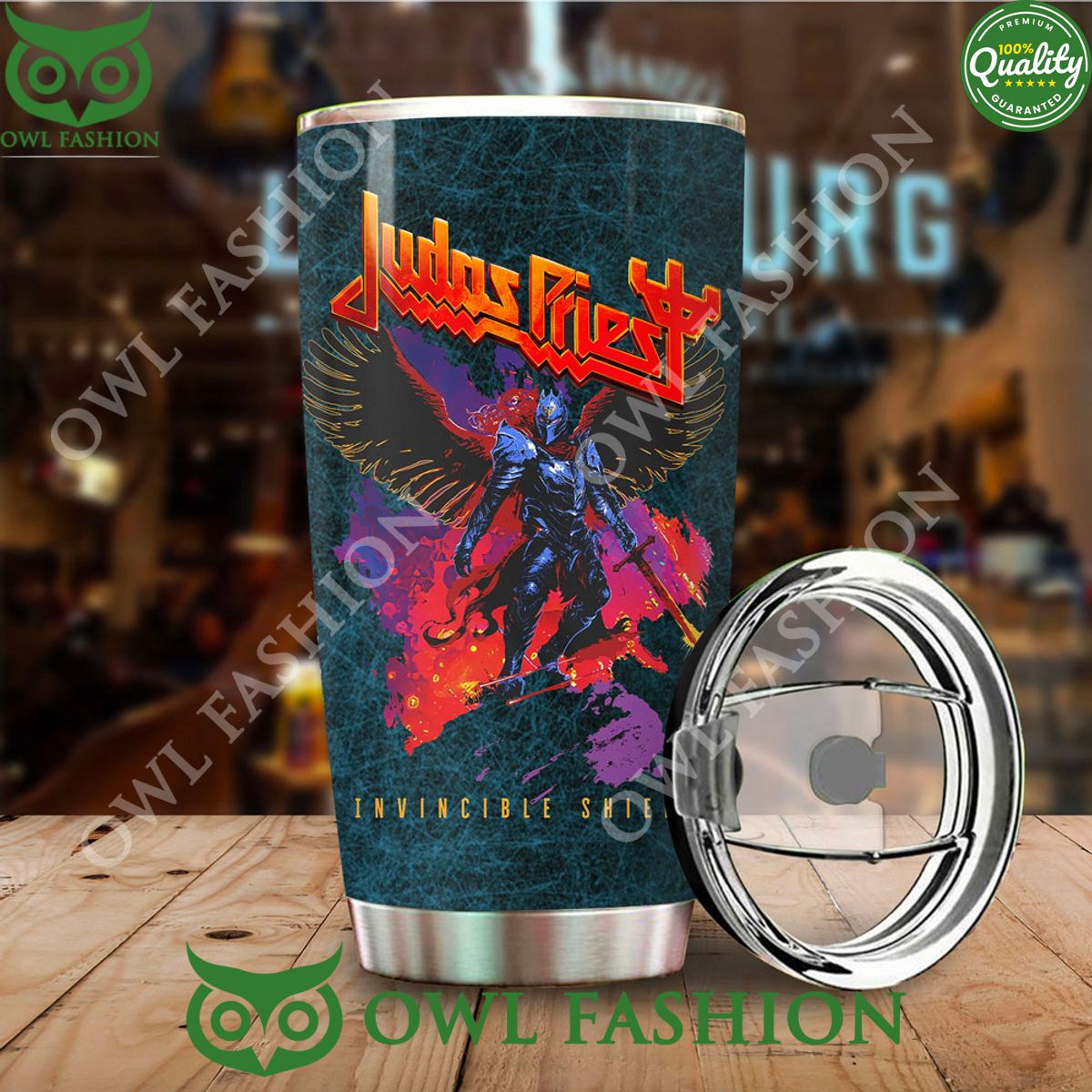 Judas Priest Band Invincible Shield Tumbler Cup