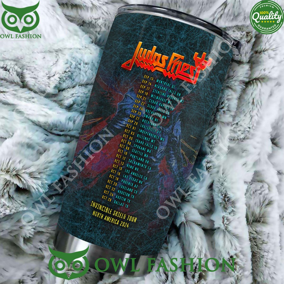 Judas Priest Band Invincible Shield Tumbler Cup