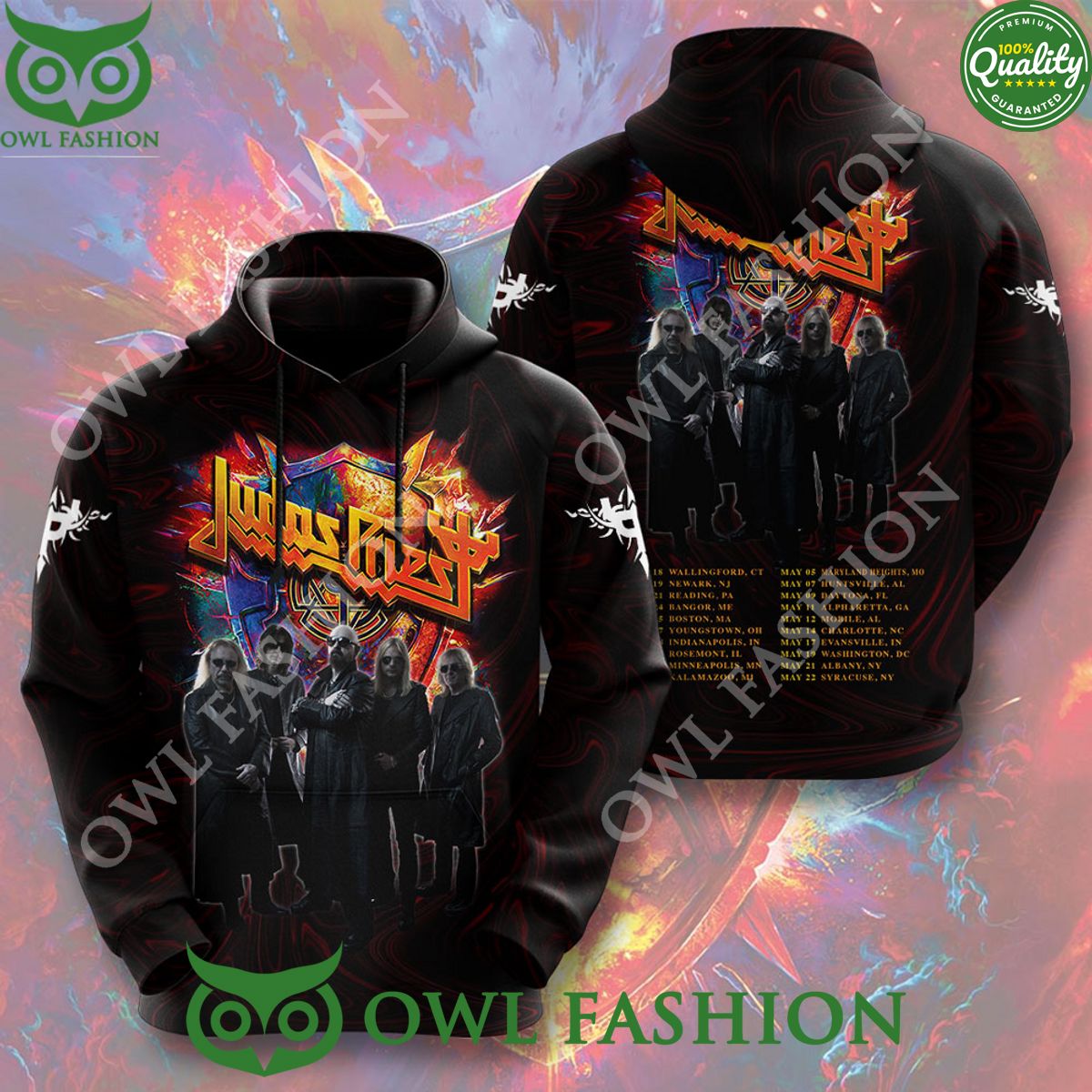 Judas Priest Band World Tour 3D T-shirt