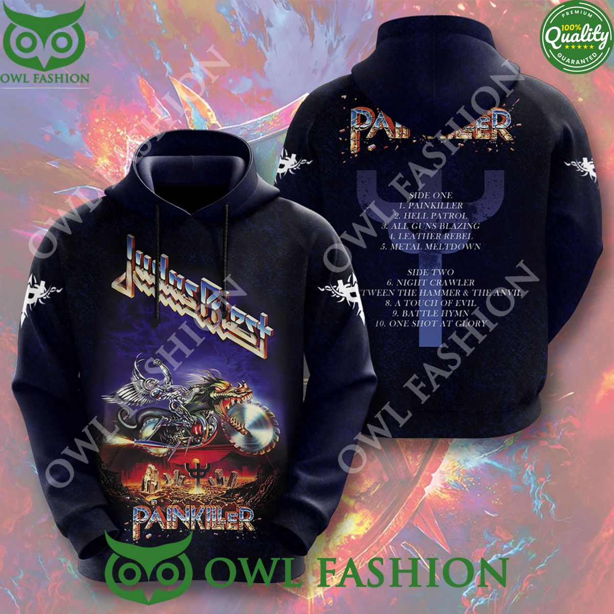 Judas Priest Painkiller Studio Album 3D T-shirt