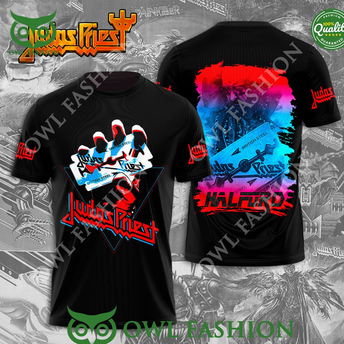 Judas Priest Rob Halford Breaking The Law 3d t shirt