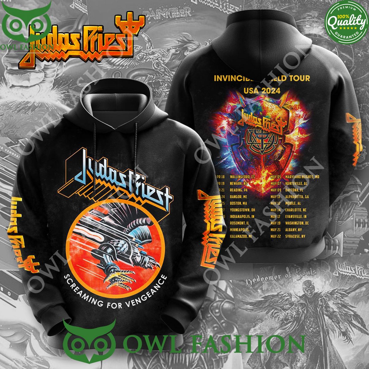 Judas Priest Screaming For Vengeance 3D T-shirt