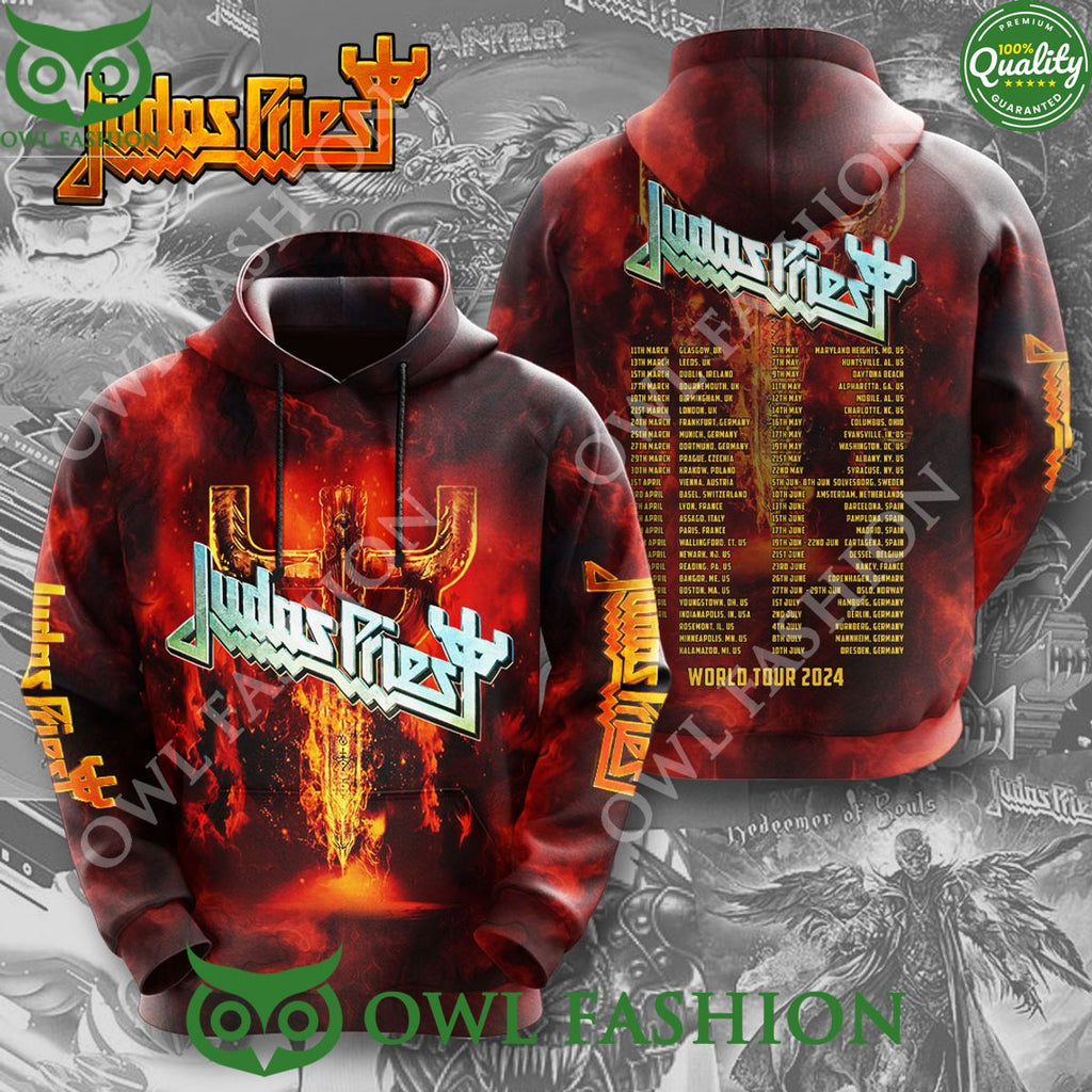 Judas Priest World Tour Schedule 3D T-shirt