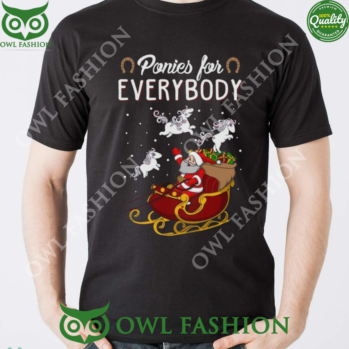 Ponies for Everybody Horse Santa Claus Ugly Sweater
