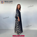 Kaftan Dress For Resort Wear, Tropical Vacation Dress, Black Plus Size Kaftan