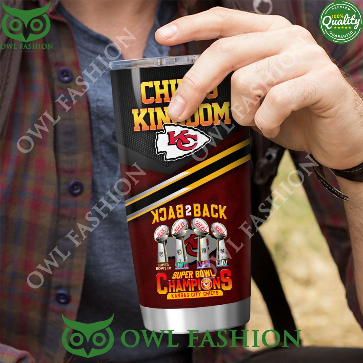 Kansas City Chiefs Back To Back Champion Tumbler Cup