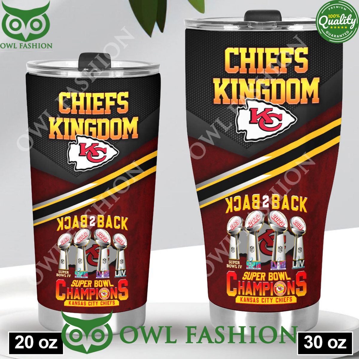 Kansas City Chiefs Back To Back Champion Tumbler Cup