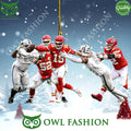 Kansas City Chiefs Battle with Raiders football plastic ornament