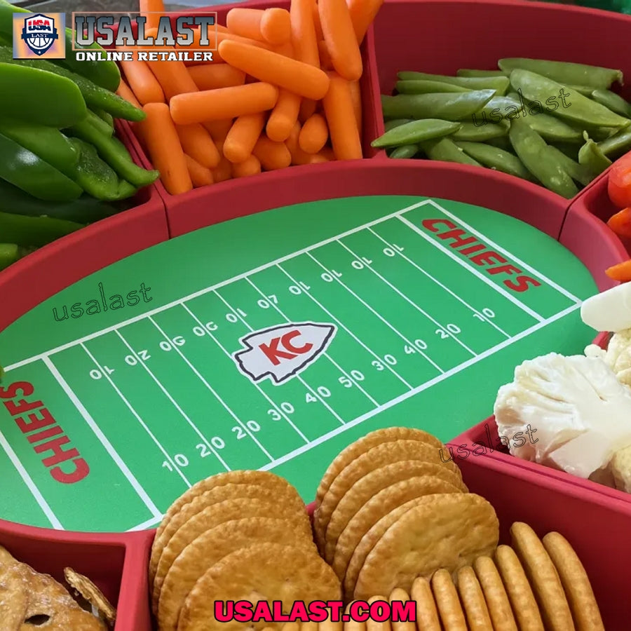 Kansas City Chiefs Football Party Snack Food Tray, Snack Stadium