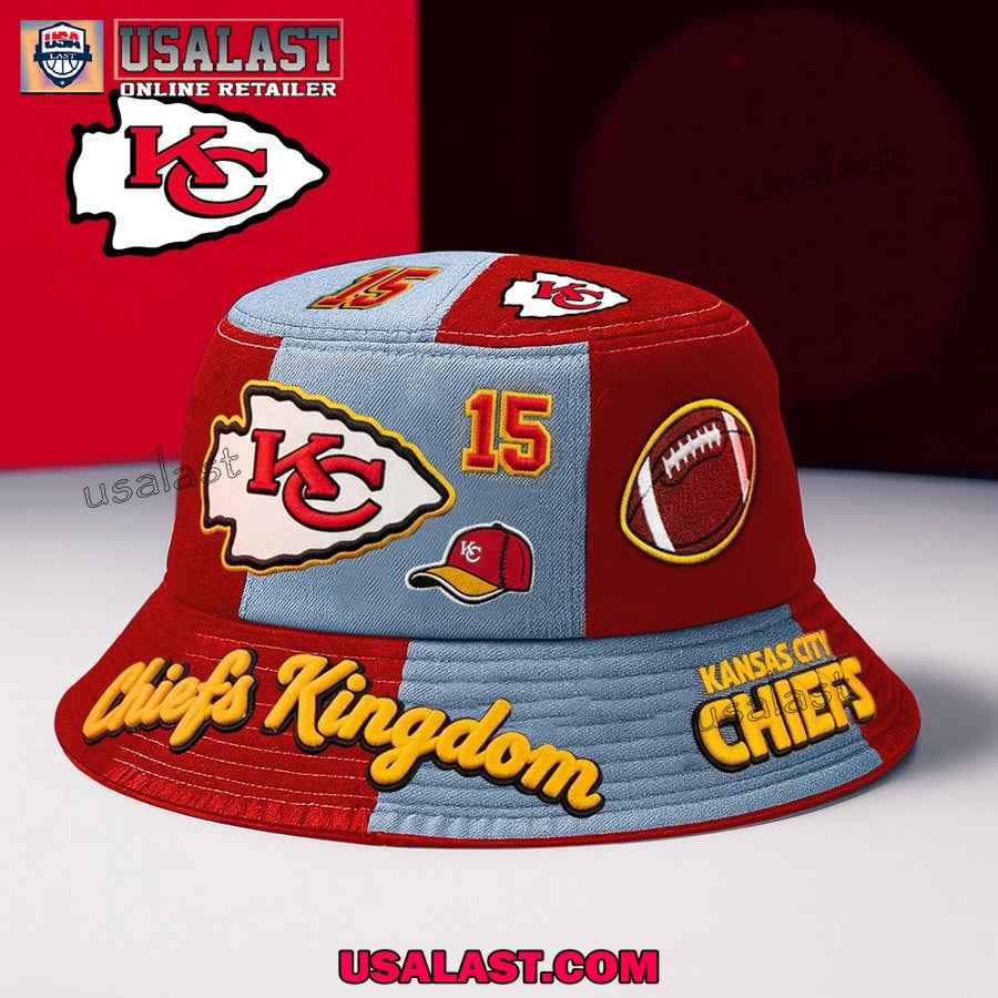 Kansas City Chiefs Personalized Iconic Trendy Bucket Hat