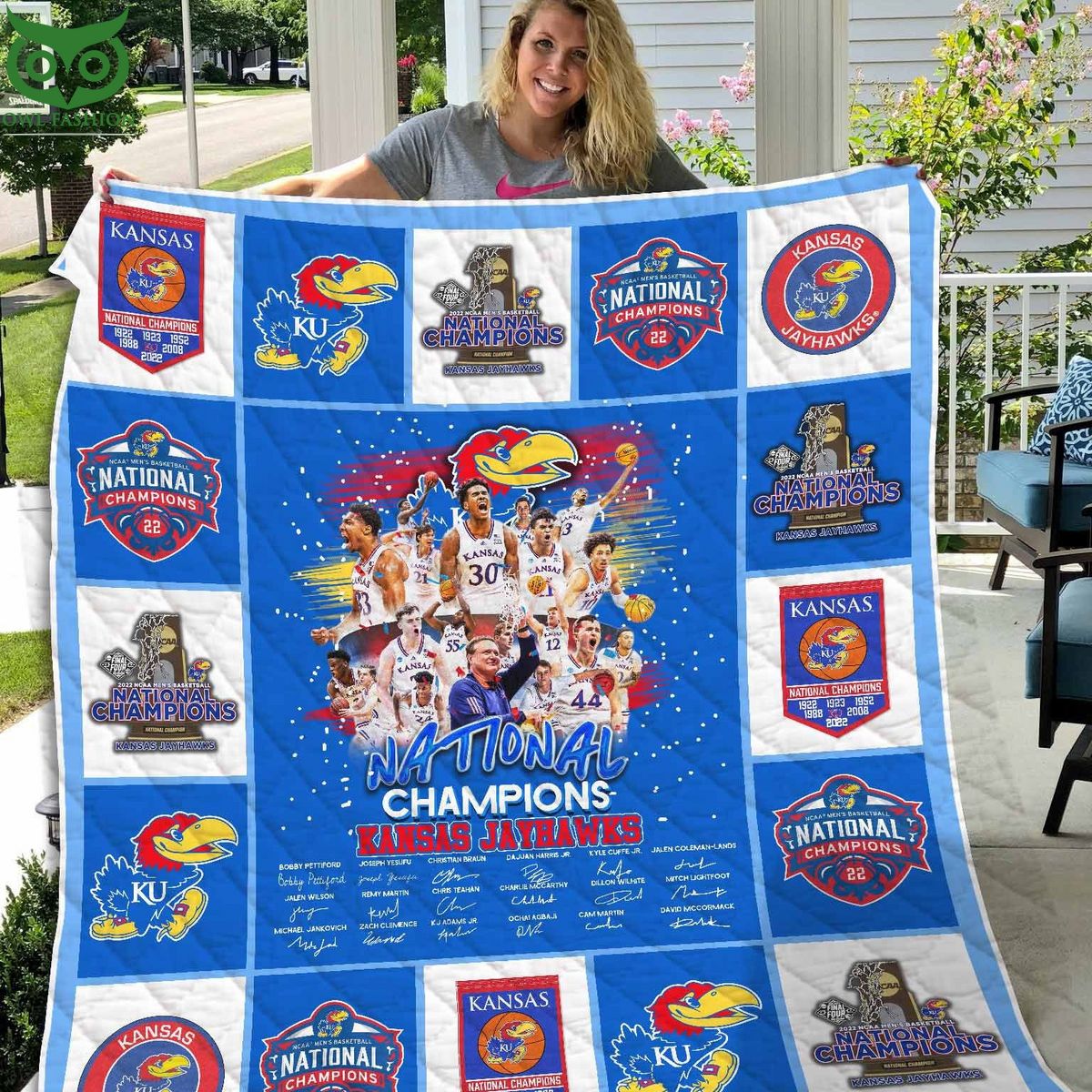 Kansas Jayhawks NCAA Quilt Blanket