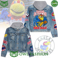 Kansas Jayhawks Rock Chalk basketball NCAA 2d denim jacket hoodie