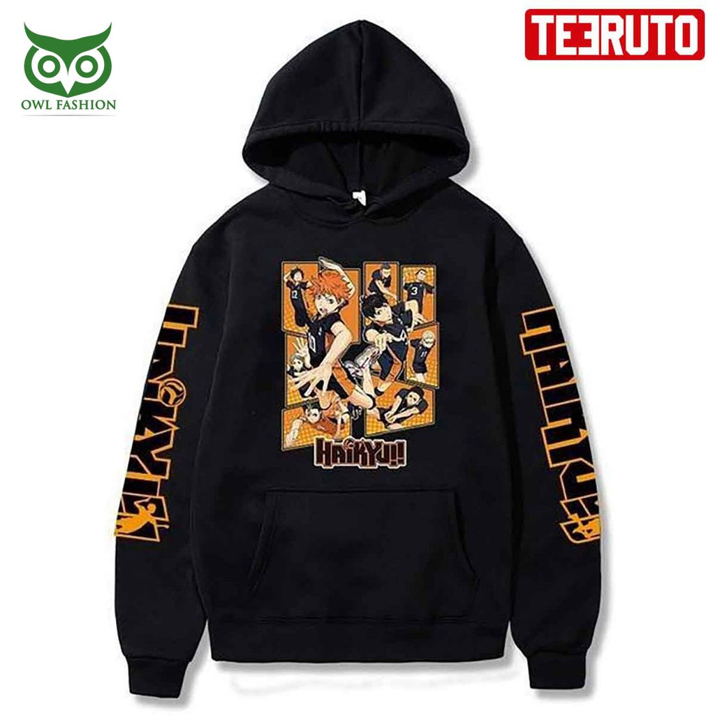 Karasuno Synchronized Attack Haikyuu Haikyu!! Anime HD 3D AOP Hoodie