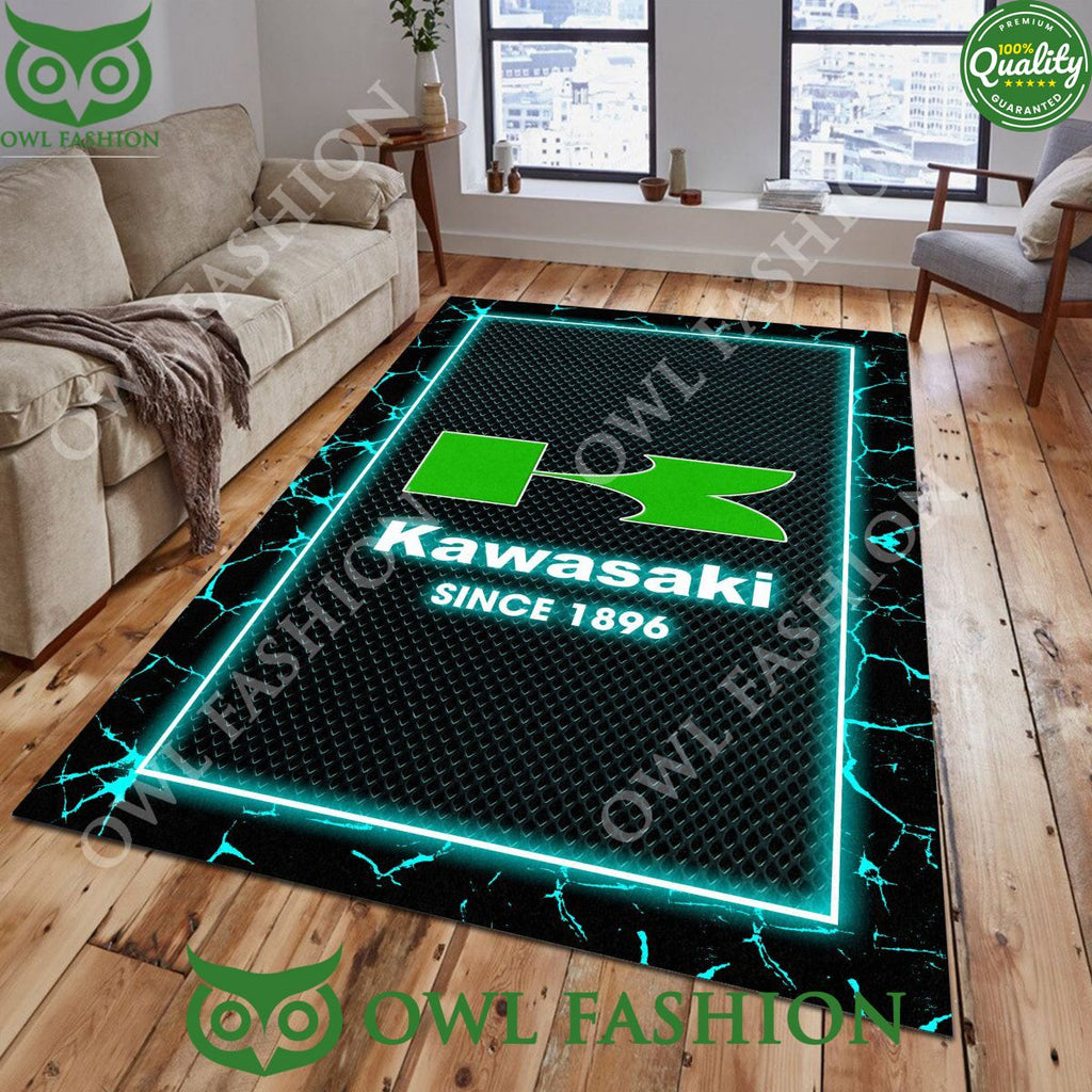 Kawasaki Japanese Motor Custom Color Living Room Carpet Rug