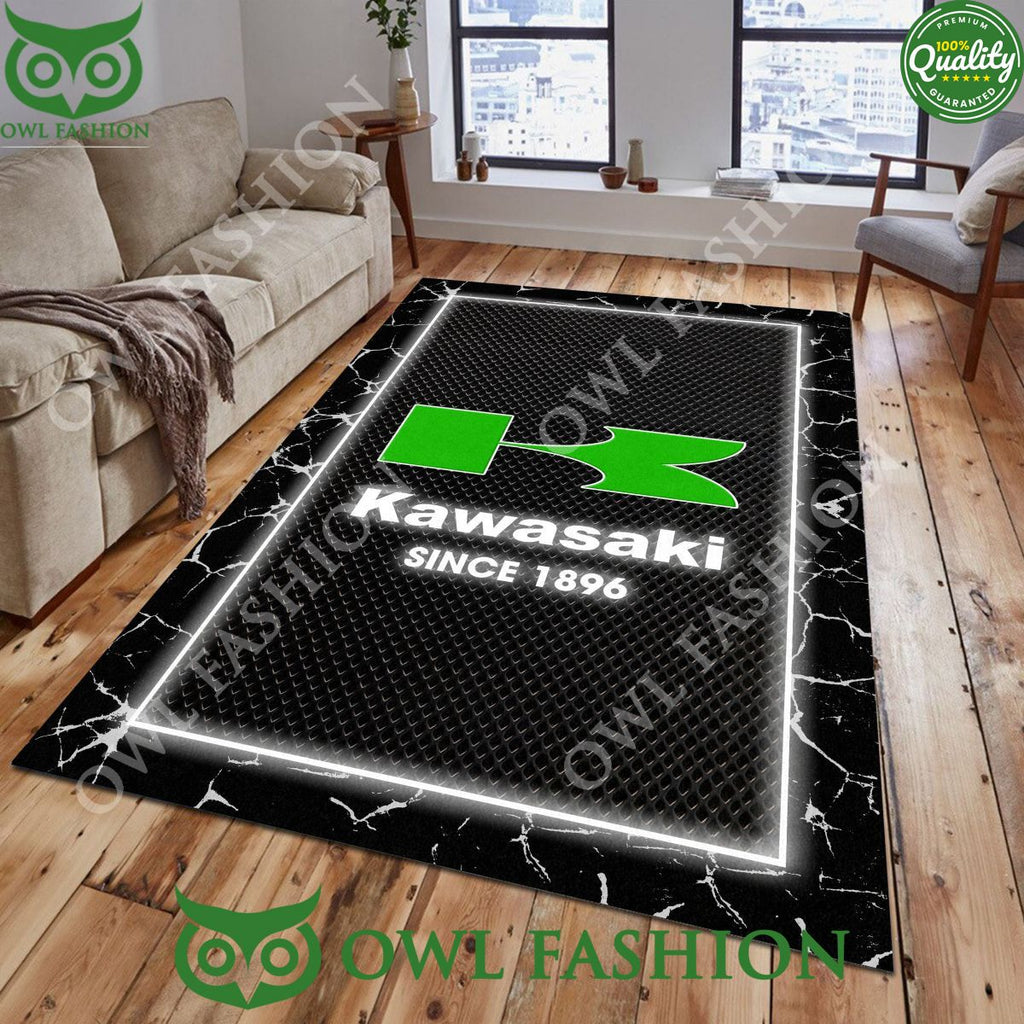 Kawasaki Japanese Motor Custom Color Living Room Carpet Rug