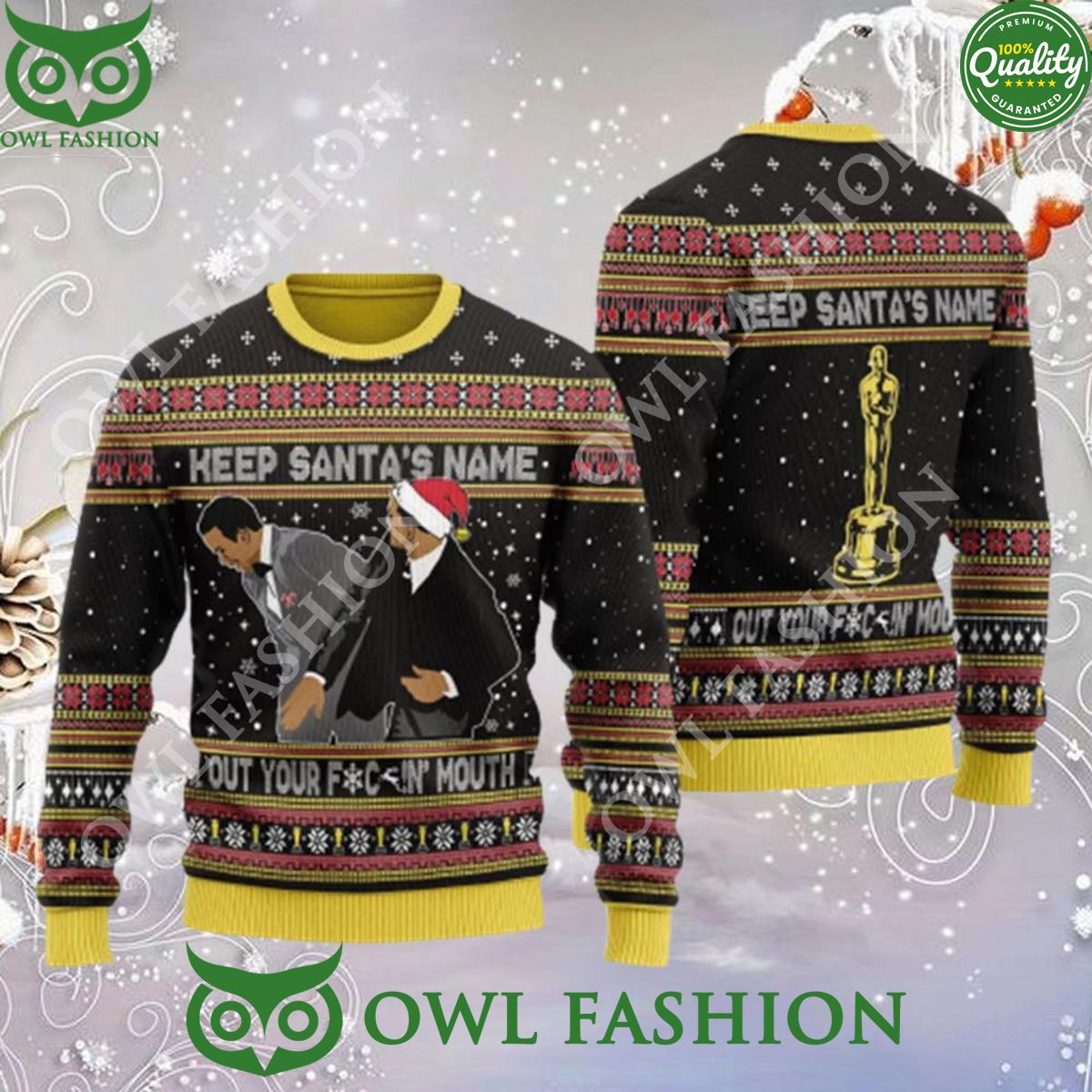 Keep Santa’s Name Out Your Mouth Meme Ugly Christmas Sweater Jumper