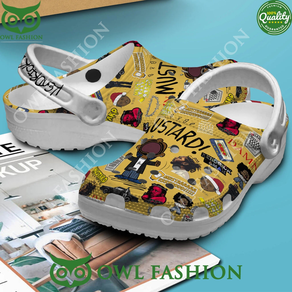 Kendrick Lamar American Rapper Logo Yellow Crocs