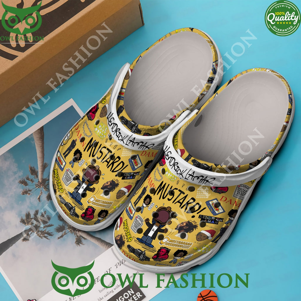 Kendrick Lamar American Rapper Logo Yellow Crocs