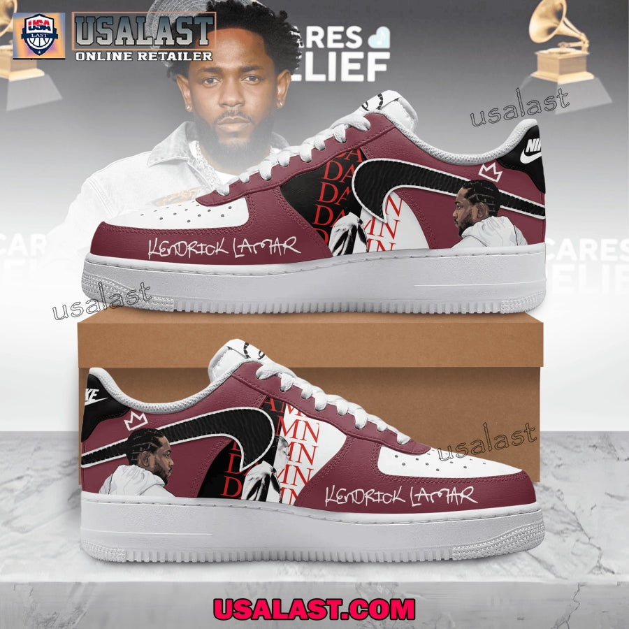Kendrick Lamar Custom Grey Air Force Shoes