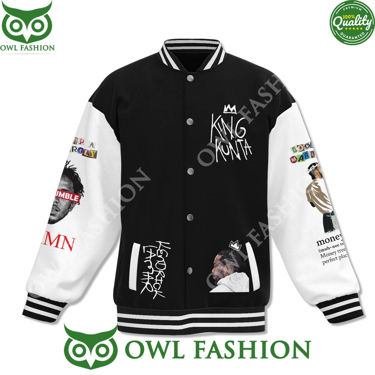 Kendrick Lamar I Got A Bone To Pick Black Baseball Jacket