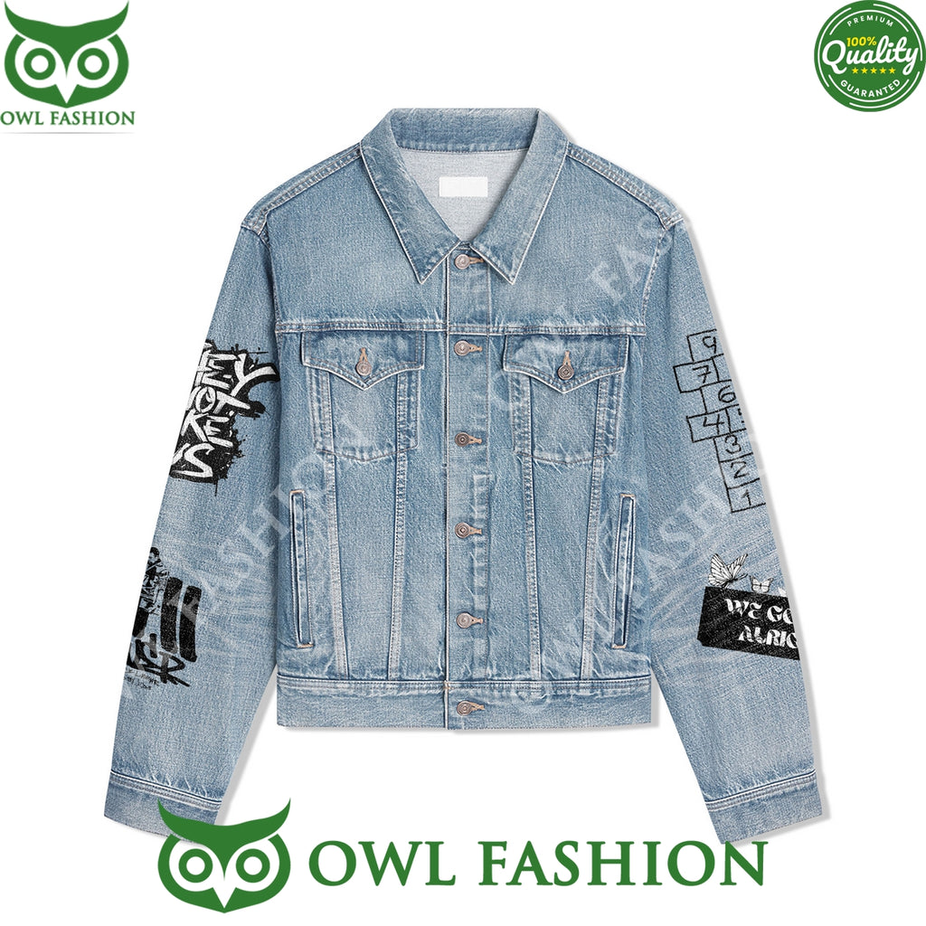 Kendrick Lamar They not like us Logo Denim Jacket