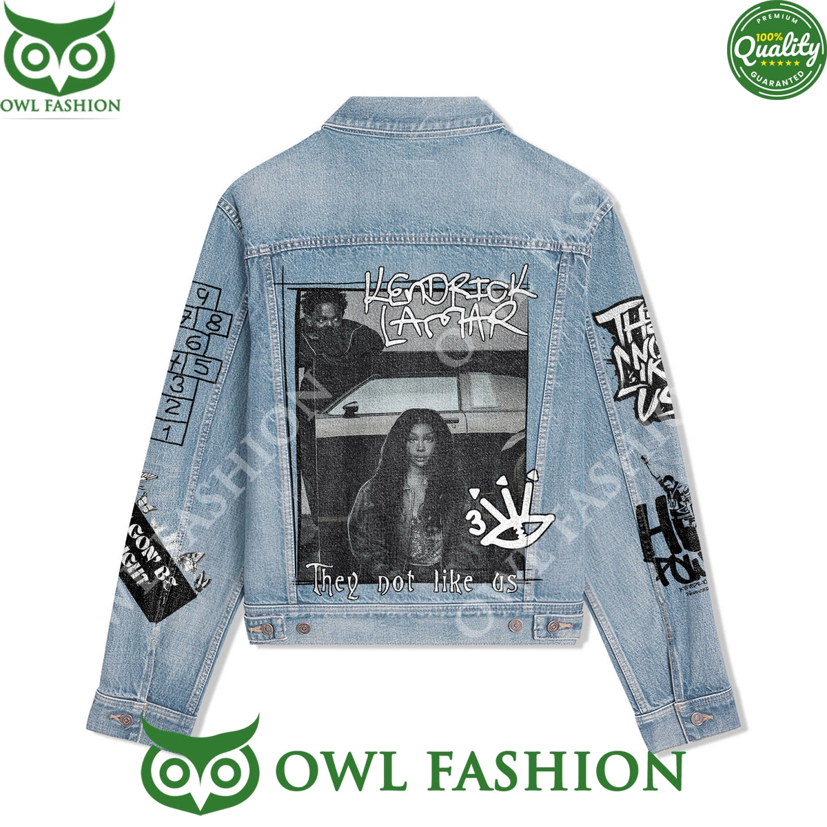 Kendrick Lamar They not like us Logo Denim Jacket