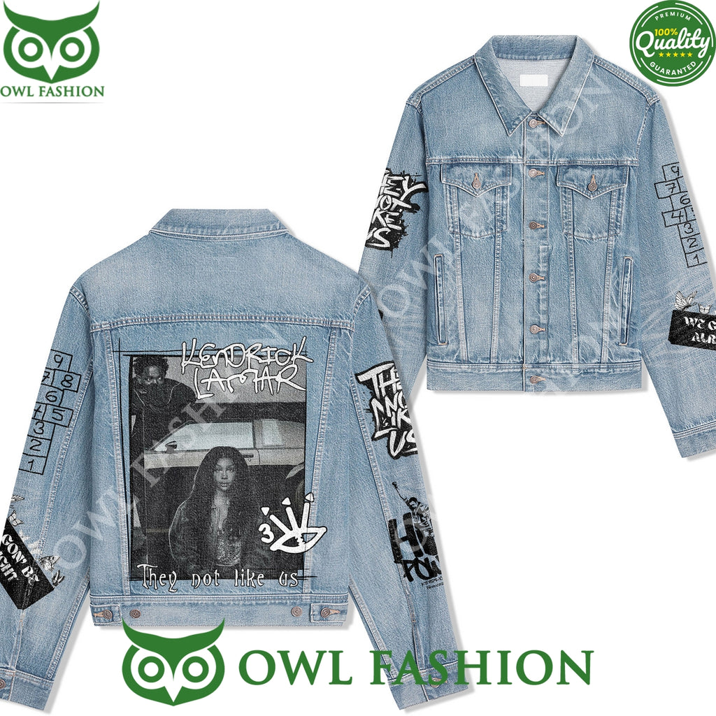 Kendrick Lamar They not like us Logo Denim Jacket
