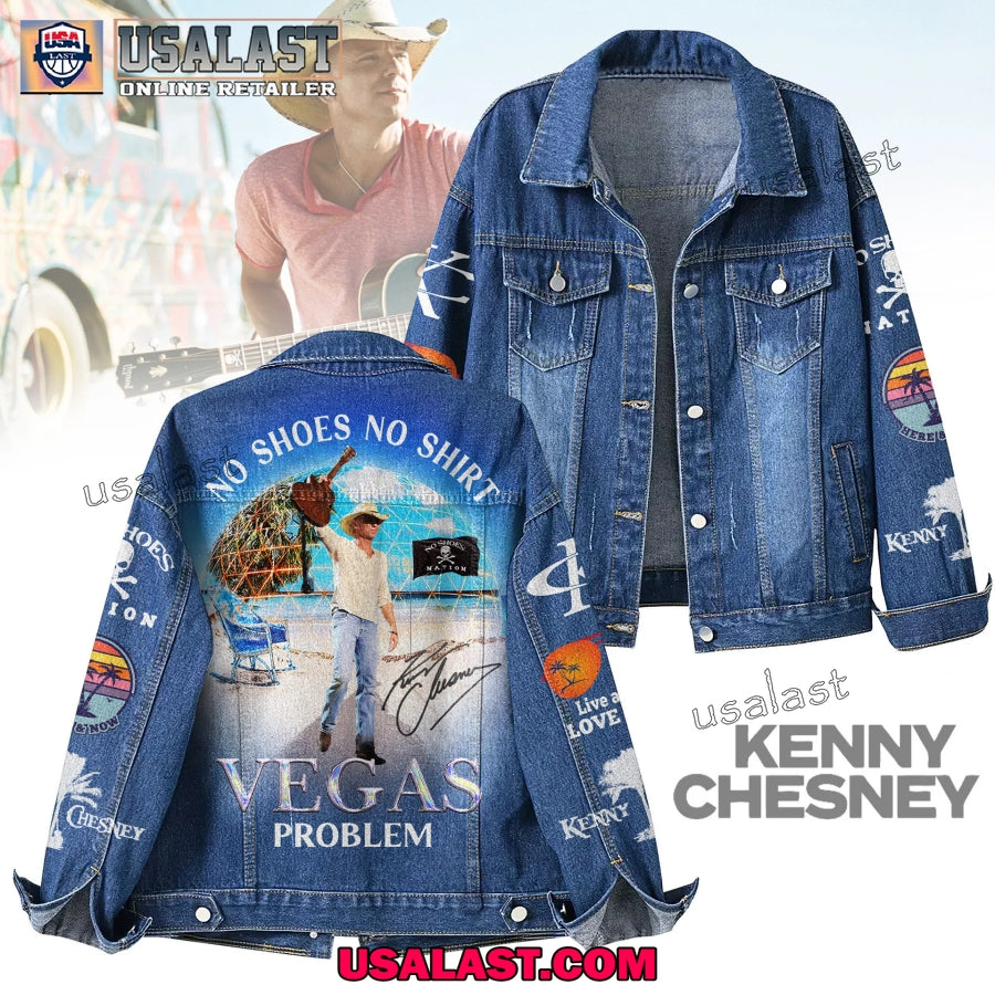 Kenny Chesney Vegas Problem Jean Jacket