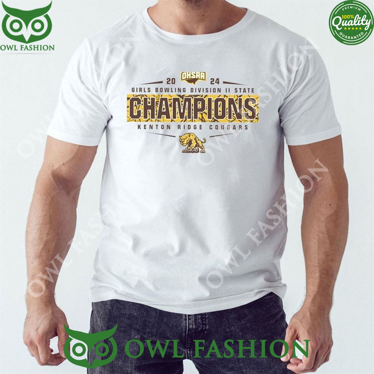 Kenton Ridge Cougars 2024 Ohsaa Girls Bowling Division Ii State Champions 2D T-shirt