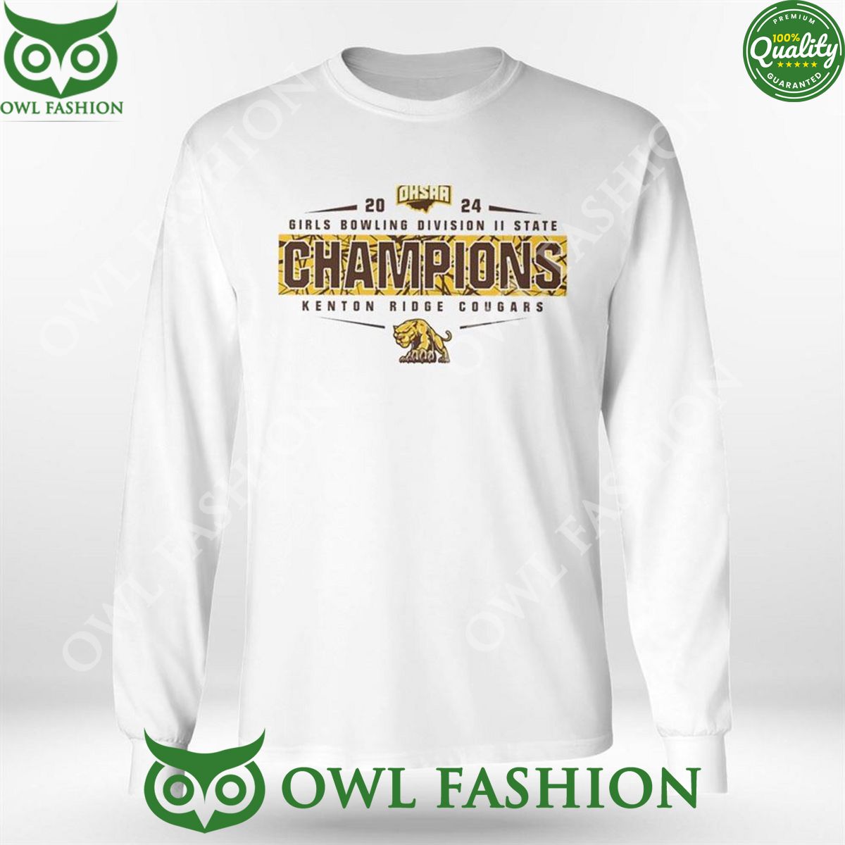 Kenton Ridge Cougars 2024 Ohsaa Girls Bowling Division Ii State Champions 2D T-shirt