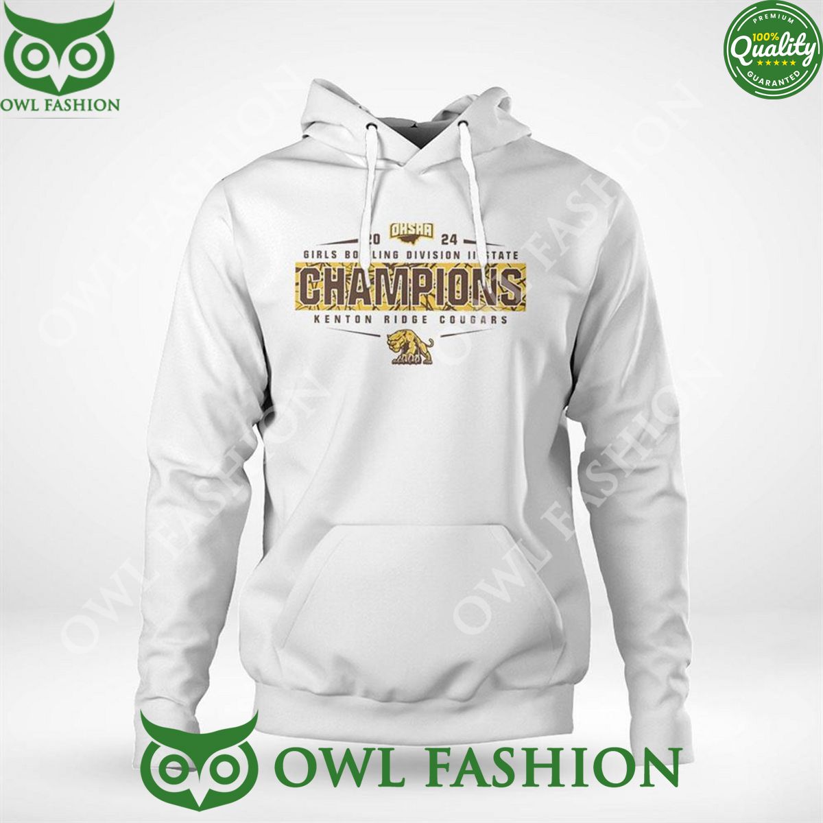 Kenton Ridge Cougars 2024 Ohsaa Girls Bowling Division Ii State Champions 2D T-shirt