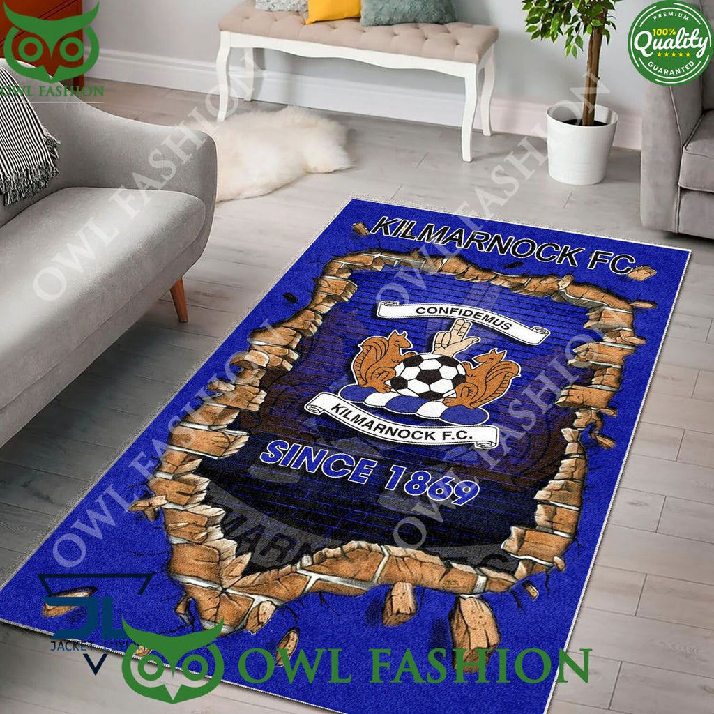 Kilmarnock F.C. 1785 Scottish Broken Wall Living Room Carpet