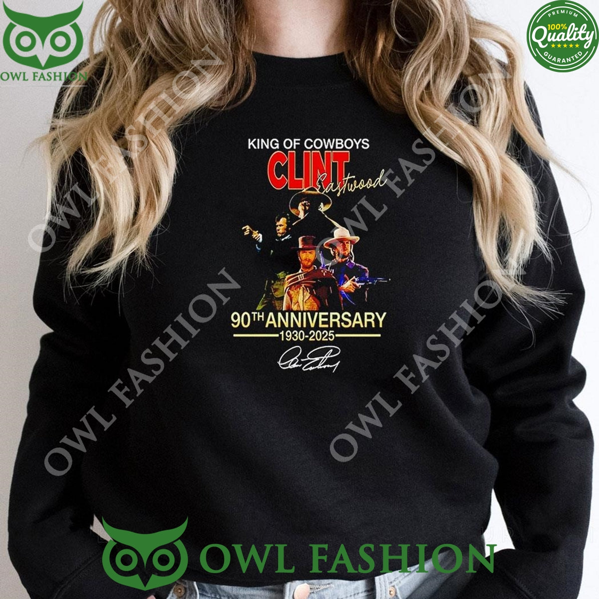 King Of Cowboys Clint Eastwood 90th Anniversary 1930 2025 sweatshirt