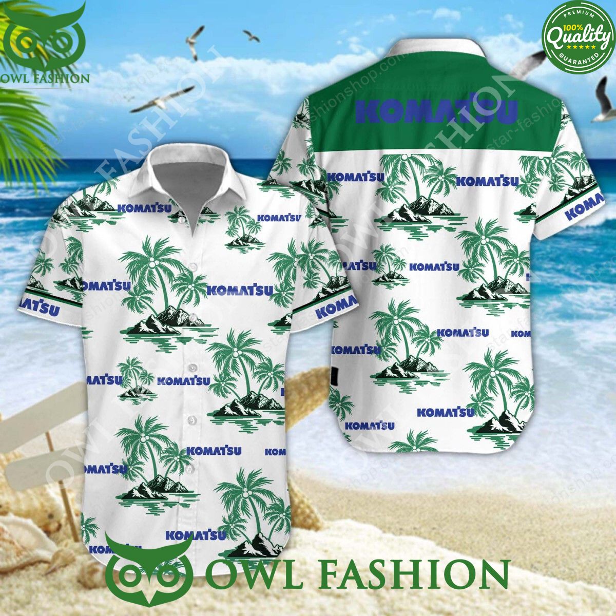 Komatsu Tractor construction europe brand Hawaiian Shirt and Short
