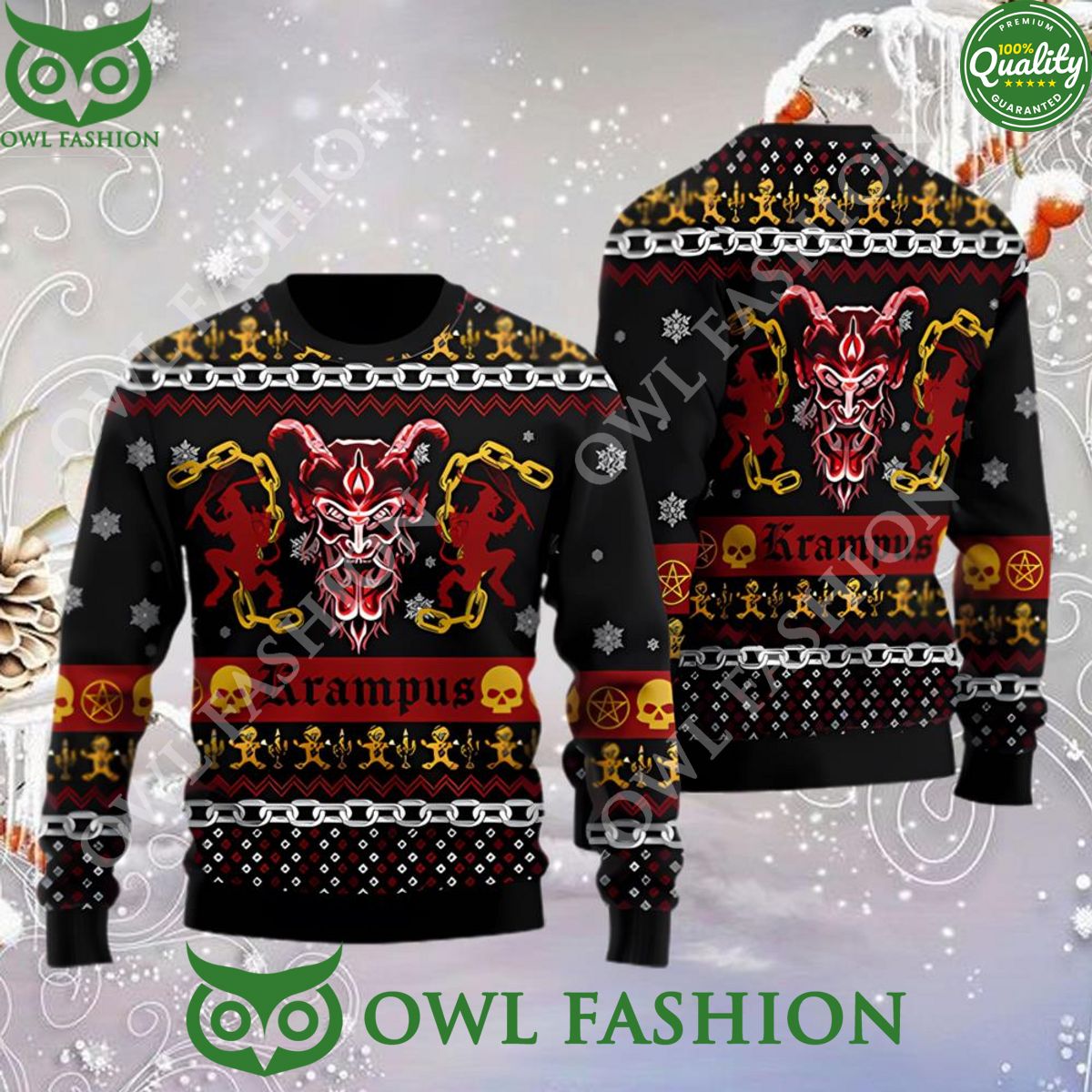 Krampus Horror Ugly Christmas Sweater Jumpers