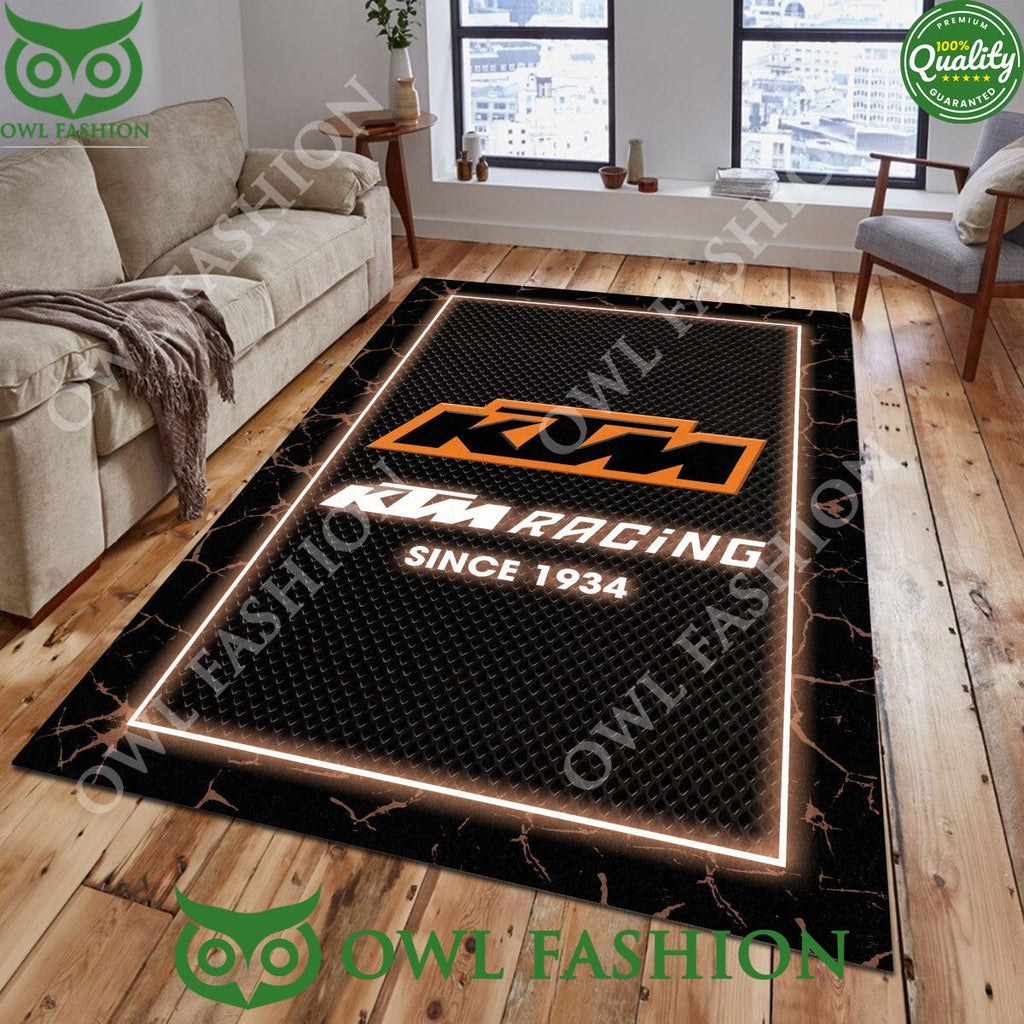 KTM Racing Motor Automobile Living Room Custom Color Carpet Rug
