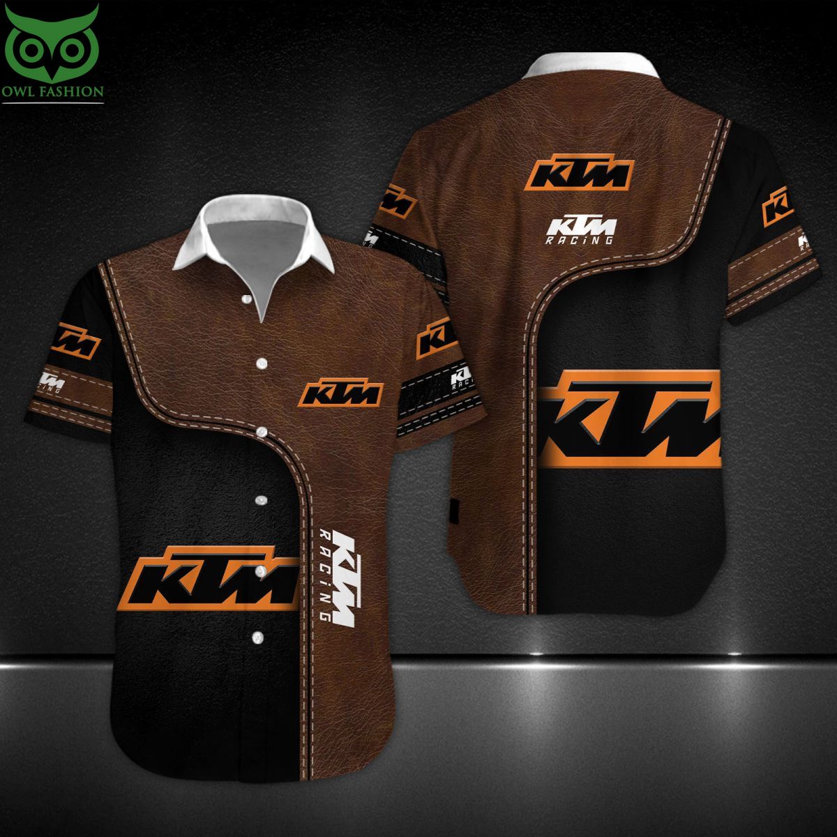 KTM Racing Motorcycle Brand Custom Hawaiian Shirt Short