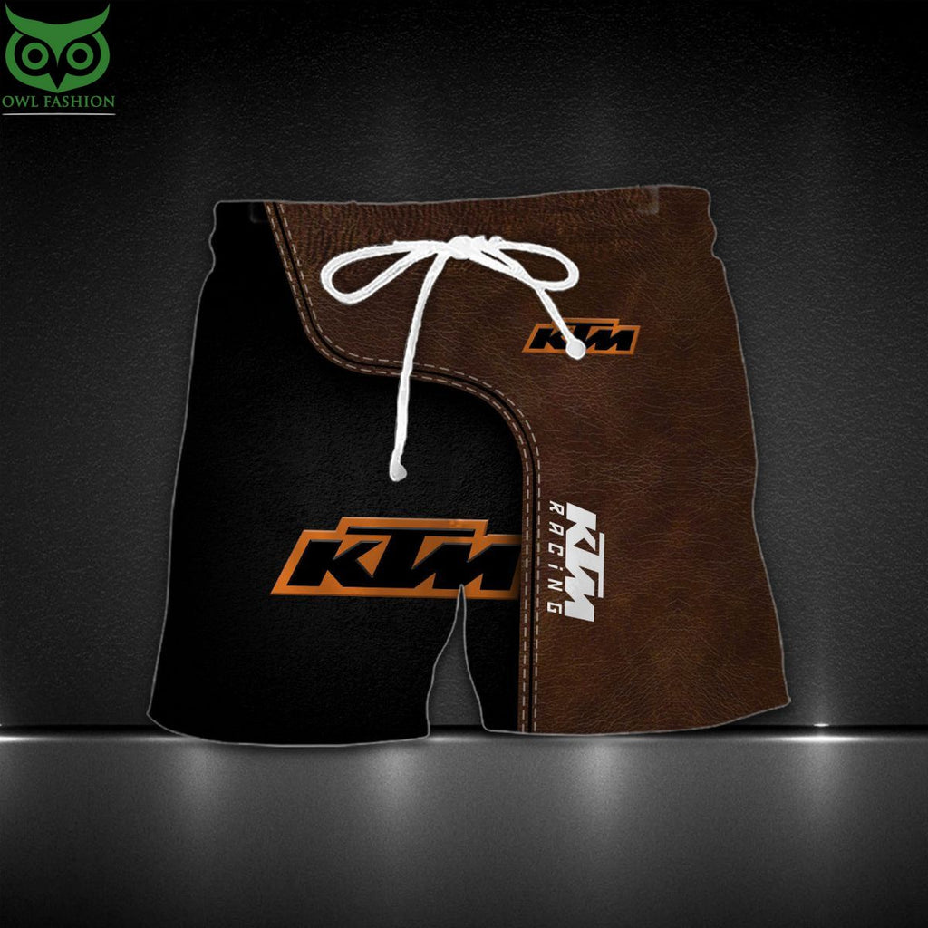 KTM Racing Motorcycle Brand Custom Hawaiian Shirt Short