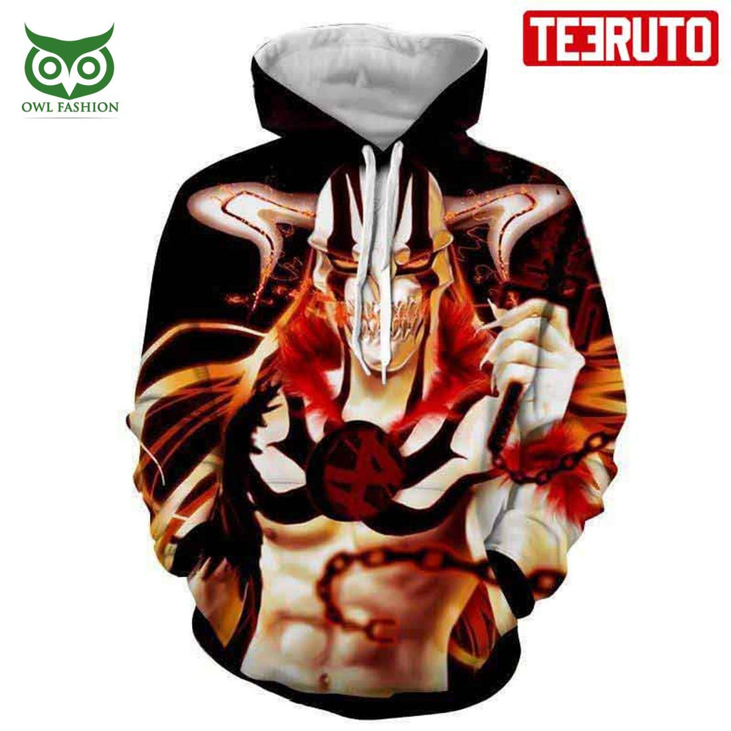 Kurosaki Shinigami Hollow Version Remarkable Bleach Ichigo Anime HD 3D AOP Hoodie