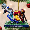 Kvontae Turpin Dallas Cowboys vs Washington Commanders plastic ornament