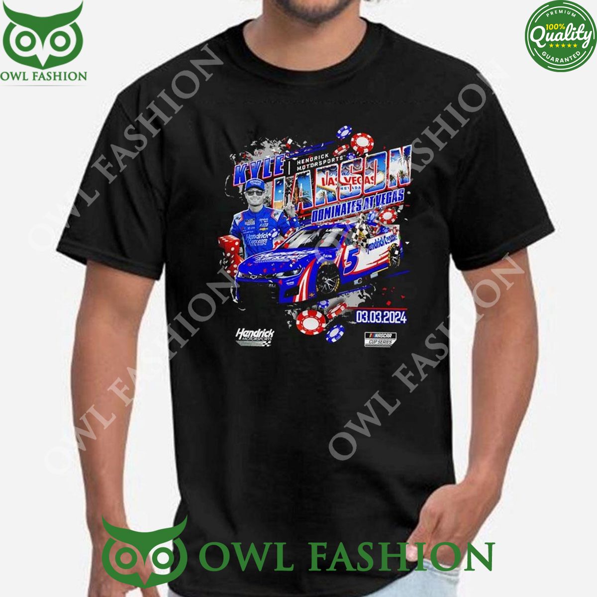 Kyle Larson Checkered Flag Sports 2024 Pennzoil 400 Race Win Dominates At Vegas Tee 2D Sweatshirt