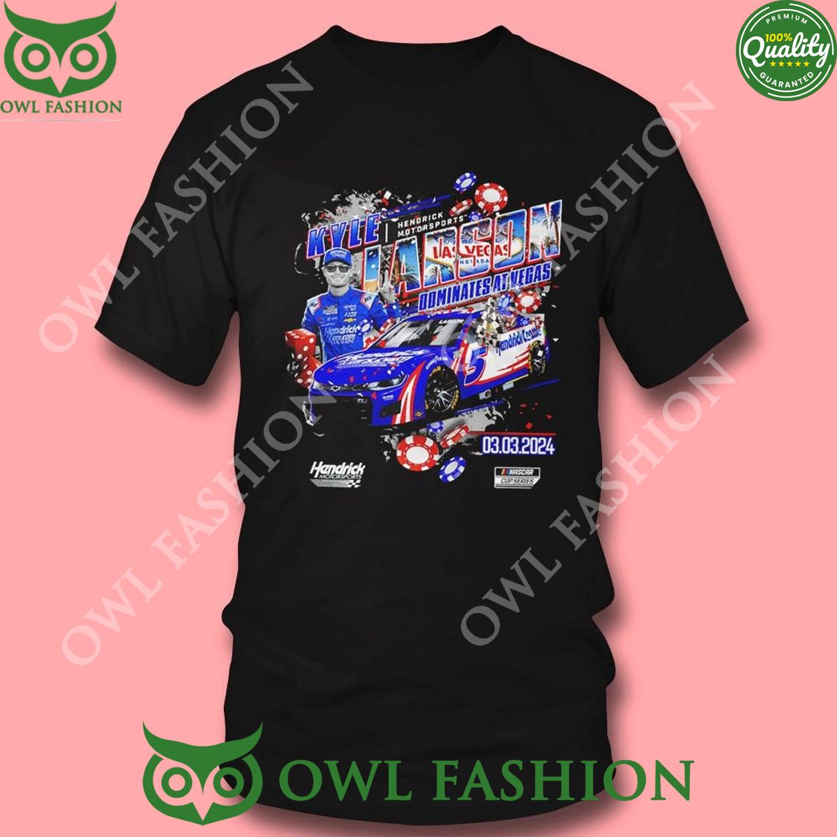 Kyle Larson Checkered Flag Sports 2024 Pennzoil 400 Race Win Dominates At Vegas Tee 2D Sweatshirt