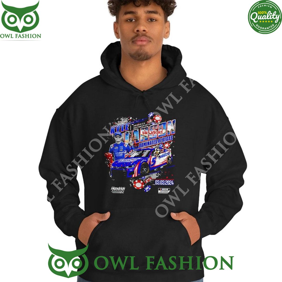 Kyle Larson Checkered Flag Sports 2024 Pennzoil 400 Race Win Dominates At Vegas Tee 2D Sweatshirt