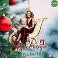 Kylie Minogue on Reindeer Sleigh Christmas Plastic Ornament