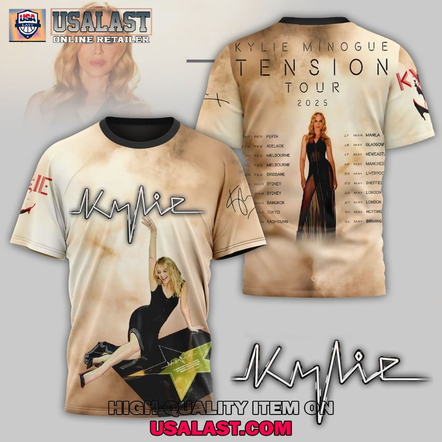 Kylie Minogue Tension Tour 2025 3D Shirt