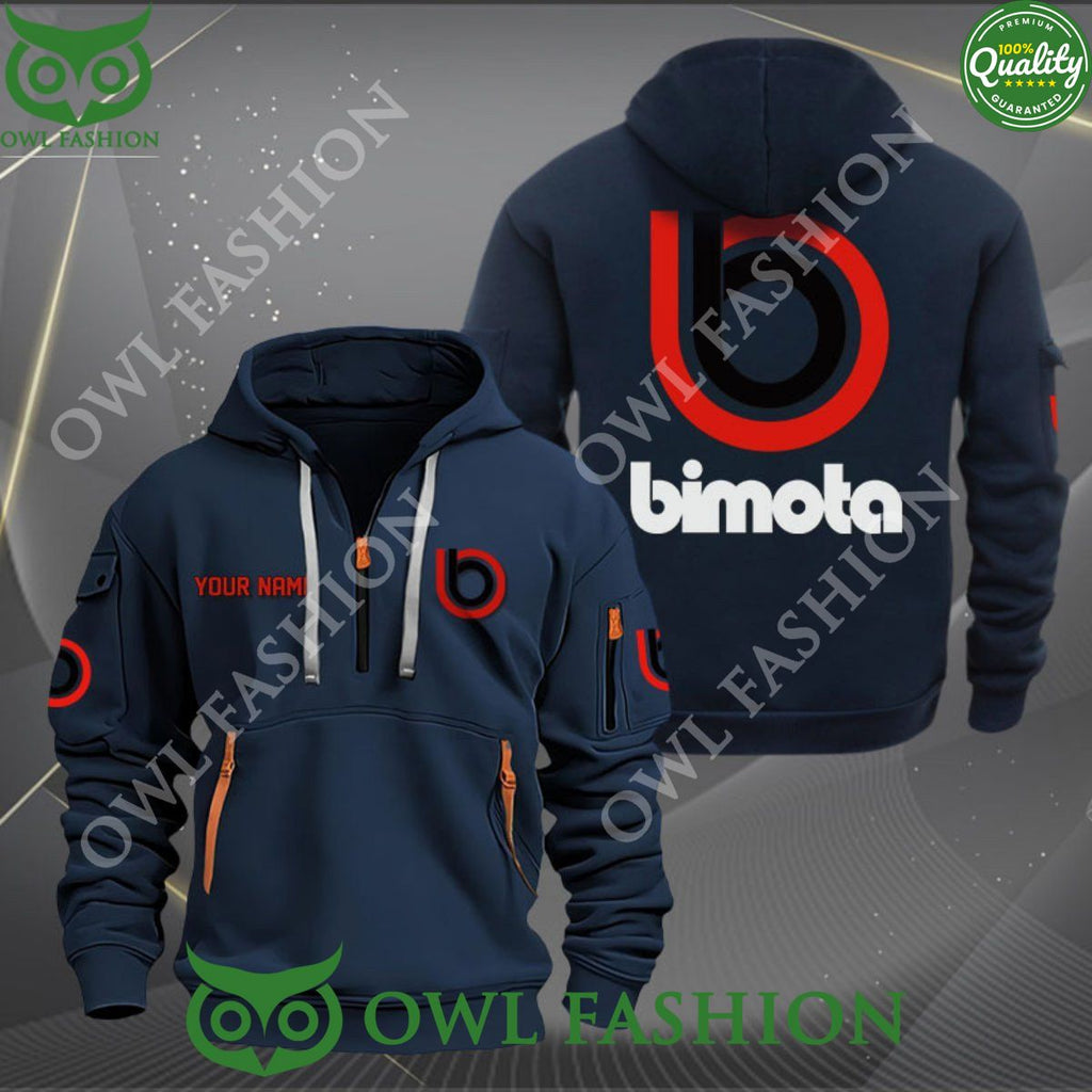 Kymco Motorcycles Custom Name Brand 2D Quarter Zip Hoodie