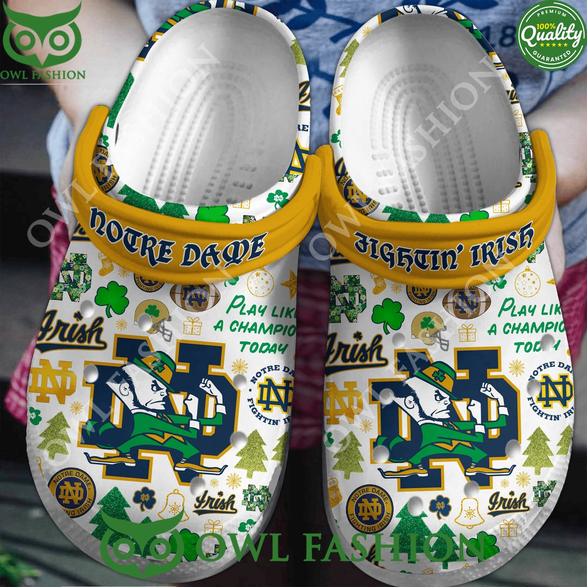 Notre Dame Fighting Irish Logo Mascot Clogs